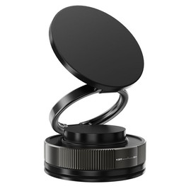 Magnetic Vacuum Phone stand holder ,foldable and portable design,strong magnet,suitable for smooth surfaces,Multi-Scene Use Compact Folding:_Magnetic Stand black 