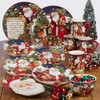 Certified International Magic Of Christmas Santa 16pc Dinnerware Set, Service