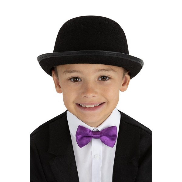 Smiffys 53121, Black Kids Victorian Bowler Hat, Unisex Children, One Size