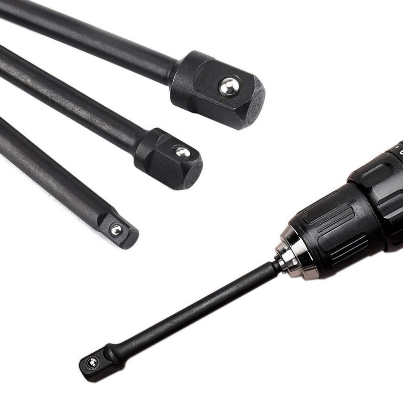 Bestgle 3pcs Socket Adapter Impact Driver Extension Set Hex Shank