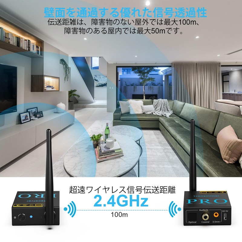 1Mii Wireless Audio Transmitter Receiver (Transmitter and Receiver Set) 2.4G