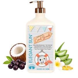 Elegant Sun Crema Hidratante Diaria Coral Beach, Loción Prolongadora Del Bronceado, Para Después Del Sol O De Las Camas De Bronceado, A Base De Aloe V