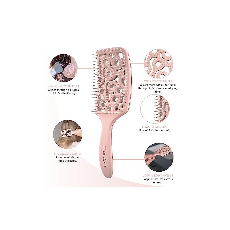 FRAMAR Cepillo para El Cabello Con Ventilacin Profesional - Cepillo