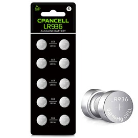 CPANCELL LR936 Batteries LR45 AG9 Battery 194 394 1.5v Alkaline Button Cell Watch Batteries (10 Count)