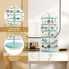 MODOWEY 5 Tiers Metal Rotating Earring Holder Organizer, Exquisite Earring