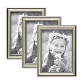 PHOTOLINI Baroque Antique Plastic Picture Frame Set Includes Accessories / Picture Gallery / Photo Collage