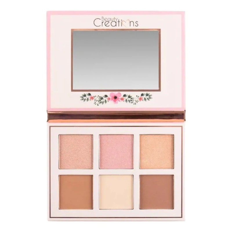 Paleta Floral Bloom Iluminador & Contorno Beauty Creations Nude