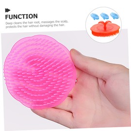 Healeved Shampoo Brush Scalp Exfoliator Head Scrubber for Dandruff 4pcs Set for Hair Washing Random