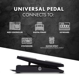 M-AUDIO EX-P Expression Pedal for Keyboards, MIDI Keyboards/Controllers and Supported Guitar Effects Pedals