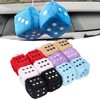 6 Pairs Car Rearview Mirror Hanging Plush Dice with Dots