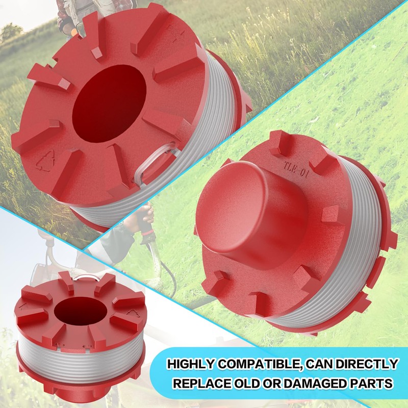 MUFUSHAN 3 x replacement thread spool, 3405096 grass trimmer line