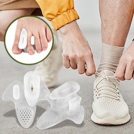 Toe Spreaders,Soft Toe Straightener - Leg & Foot Supports for Hammertoe Correction Flat Feet Recovery Walking Running