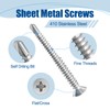 ANCHOREASE #8×3/4″ Sheet Metal Screws 300Pcs, 410 Stainless Steel Flat