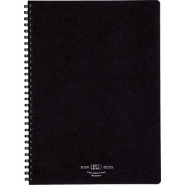 Kokuyo SV608A-D Soft Ring Notebook, Natural, A-Ruled, Semi-B5, 80 Sheets, Black, Set of 5