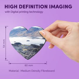 1x Heart MDF Magnet 6cm - Keswick Town Lake District England UK - Fridge Locker Office Whiteboard Toolbox #53011