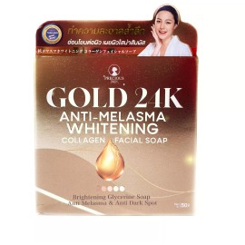 Precious Skin Thailand 2 Bars Precious Skin Gold 24K Anti-Melasma Whitening Collagen Facial Soap 50g