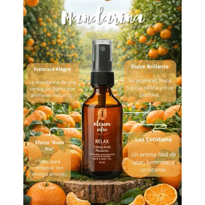 Aceite Para Cabello Con Aceite Esencial De Mandarina 60 Ml