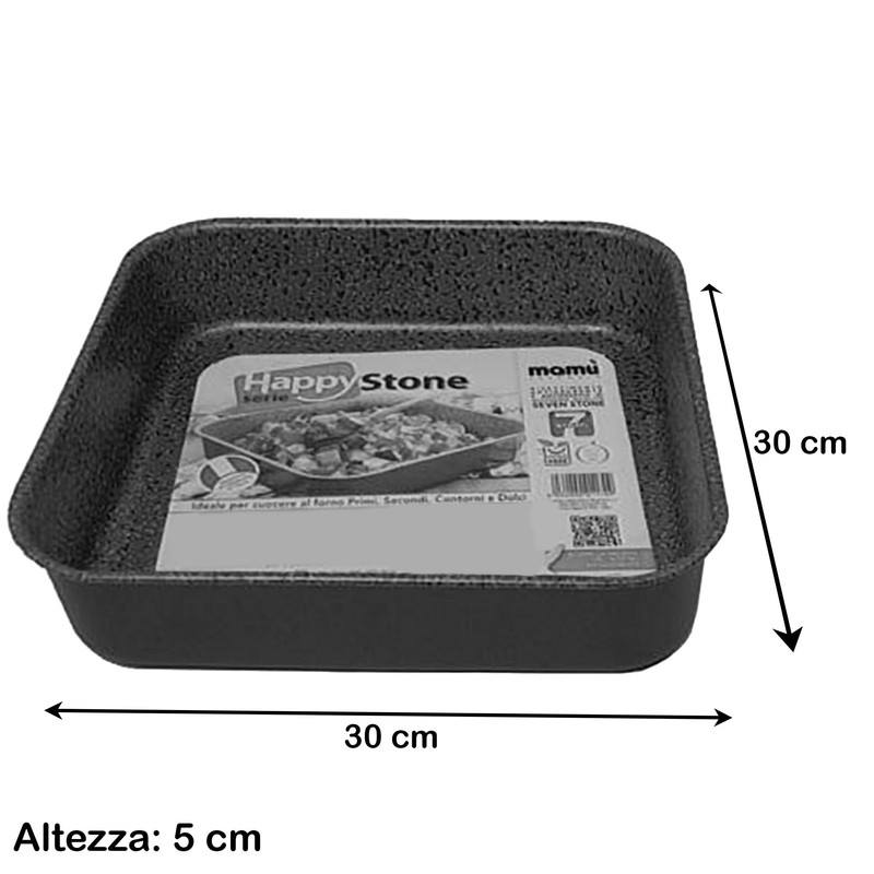 Mugnano Happystone MMU820H10 High Square Baking Mould 30 x 30