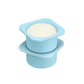 KEVJES 1000ml PLUS Pizza Sourdough Proofing Containers with Air-tight Lids for DIY family Artisan Pizza,Bread,Bagel-Food Grade Silicone -Dishwasher Safe-2 Pack (Aqua-Sprinkles Pattern)