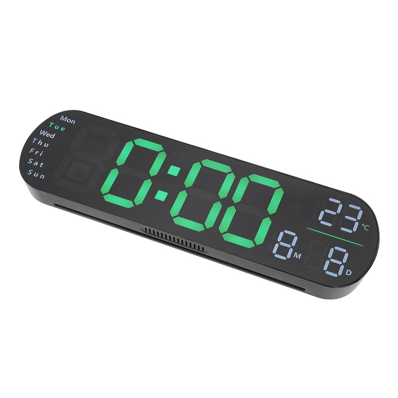 Digital Wall Clock Large Display with Remote Control Auto Brightness