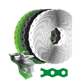 12mm x 0.7mm x 3meters Multi Purpose Perforated Fixing Band Thin Galvanised Steel Strap Banding Perforated Tape Roll TM11 (Green)