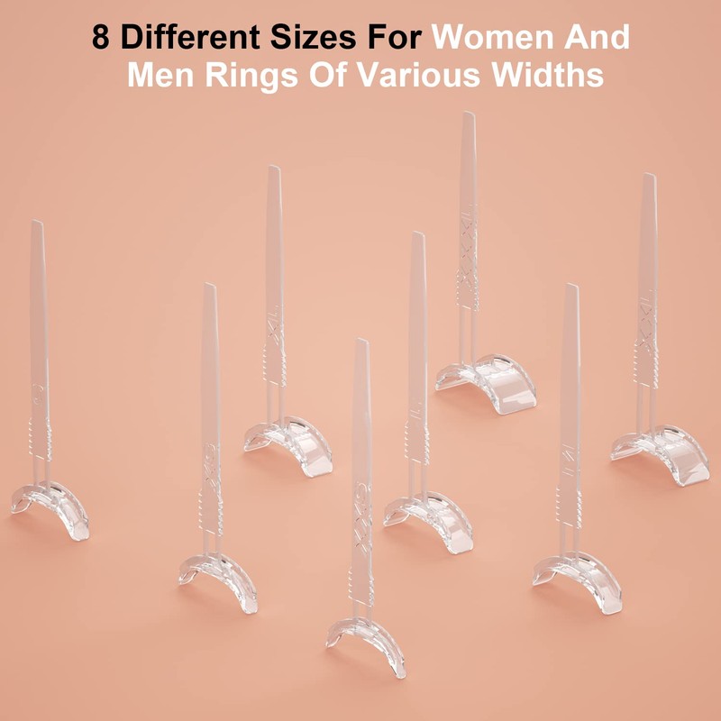 Ring Sizer Adjuster for Loose Rings, 16 Pack 8 Sizes