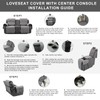 Loveseat Recliner Cover with Center Console, 100% Waterproof Pet Cover