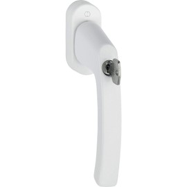 Hoppe 11715911 Window Handle LIÈGE-Secu100 Lock Cylinder VK 7 x 37 White