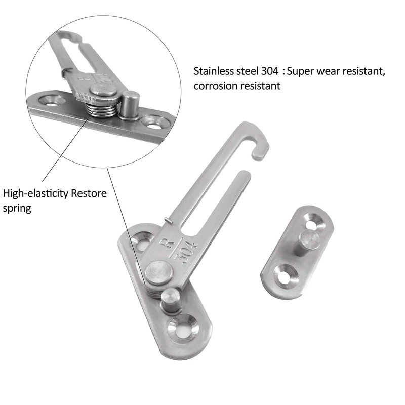 2 Pairs Window Restrictors Locks,Aongray Window Restrictor Hook Window for