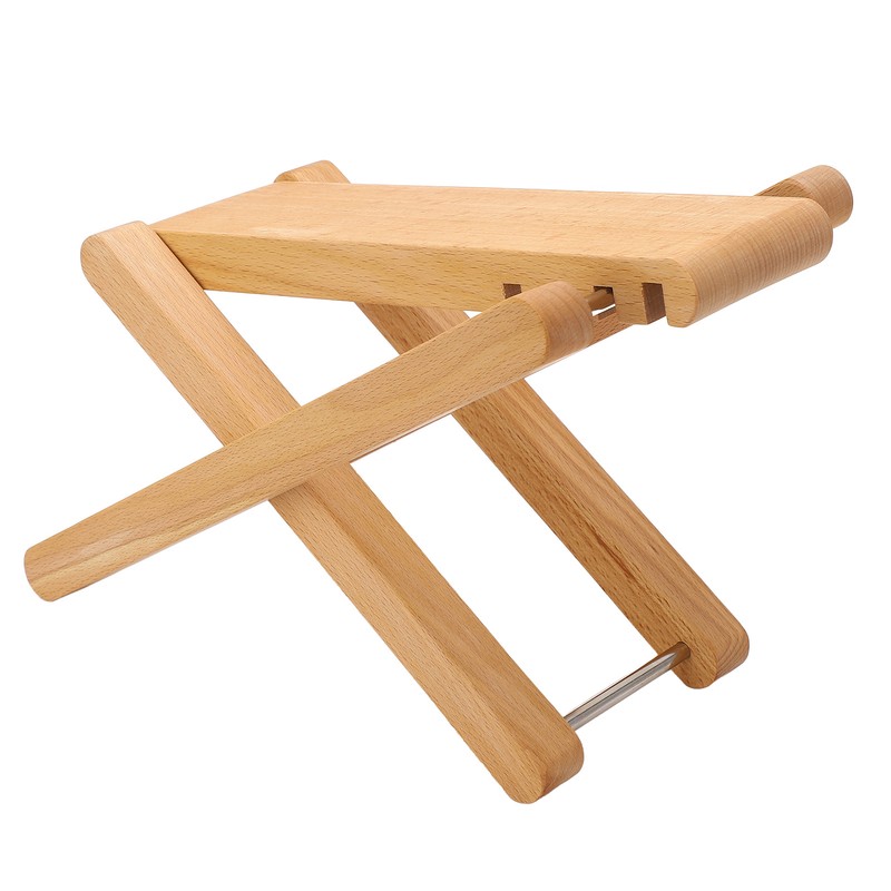 Guitar Foot Rest Adjustable Height 4 Position Foldable Solid Wood