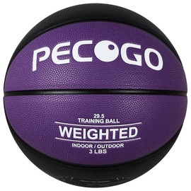 PECOGO Weighted Training Basketball 29.5" 2.2/3/3.3LBS Heavy Training Indoor Outdoor Basket Ball Quality PU Leather for Improving Handling Dribbling Passing and Rebounding Skill (3 LBS)