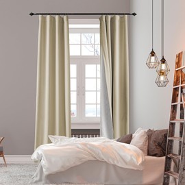 HZgekai 3-in-1 100% Blackout Curtains 120 Inches Long, Thermal Insulation, Soundproof Back Tab Drapes for Bedroom Living Room Sliding Glass Door, with Pin Hooks, Beige 50x120 Inch 1 Panel