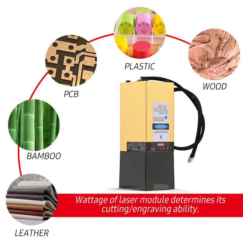 450nm 10W Laser Module Fixed Focal Length Laser Engraving Head