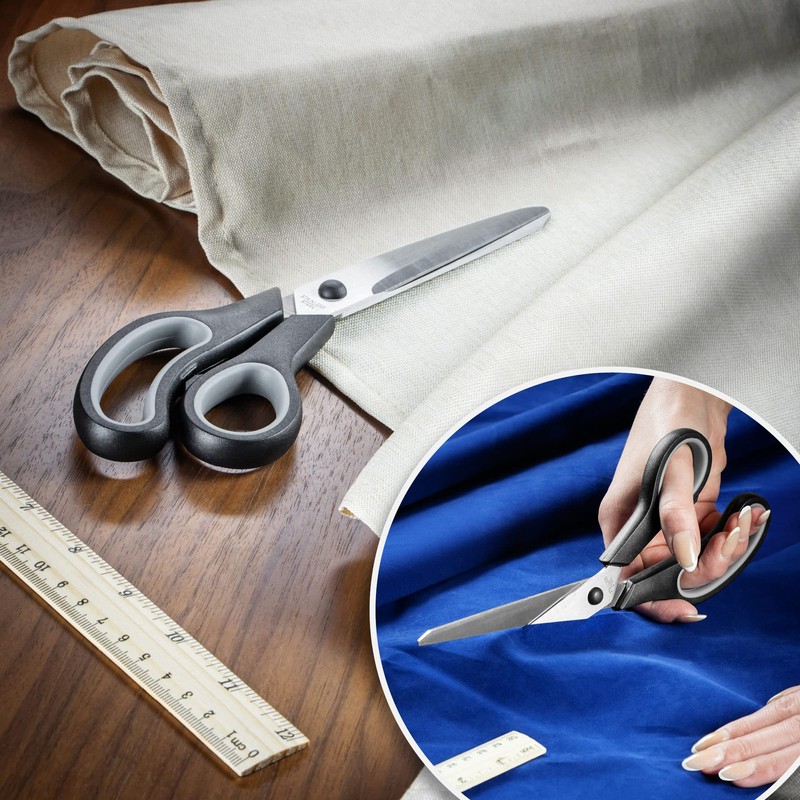 com-four® 3 x Scissors, Universal Scissors, Household Scissors, Kitchen Scissors,