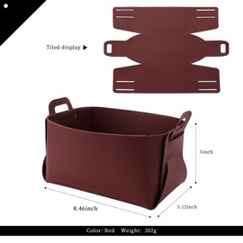 Leather Valet Tray, Jewelry Tray, Catchall Tray, Desktop Storage Organizer，Bedside Caddy for Men Key Wallet Watch Coin Phone Change,Candy Holder Sundries Tray,Convenient for Travel (06 Red 1)