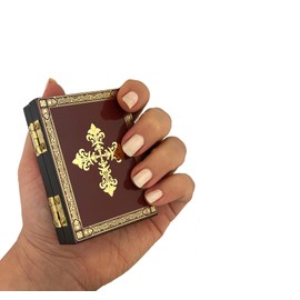 Needzo Christ the Teacher and Virgin of Kazan Orthodox Catholic Icon Diptych 3 1/4 Inch tall, Byzantine Icon Set For Traveling or Home Altar Display, Religious Gift