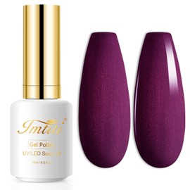 Imtiti Purple Gel Nail Polish, 1 Pcs 15ml Bronze Purple Color Soak Off LED Long-Lasting Nail Gel Polish Nail Art Starter Manicure Salon DIY at Home, 0.5 Fluid Ounces