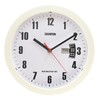Bold 10 inch 250mm Day Date Quartz Wall Clock (White)