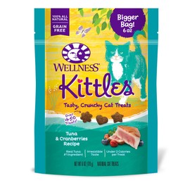 Wellness Kittles Cat Treat Value Pack - Tuna & Cranberries Flavor - 6 oz Each (4 Pack)