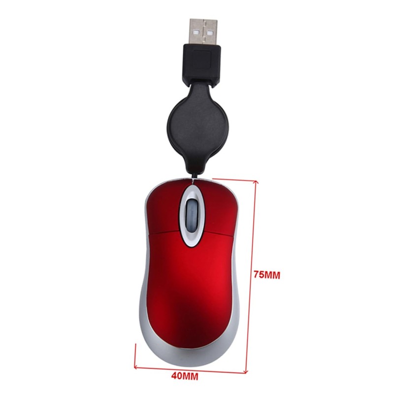 CAXUSD Ergonomic USB Mouse for Gaming Mini Portable Scroll Wheel