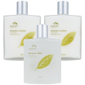 Man with a flower Homme (1+1+1) 1 Skin Toner + 2 Lotions / 옴므 (1+1+1) 스킨1개 + 로션x2개