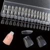 MUNCVY False Nails, Ballerina Ultra-Short S, Ultra-Thin, Full Adhesion, Glossy,