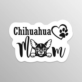 2 Pack Chihuahua Mom Vinyl Decal Sticker for Truck Car Van SUV Window Wall Cup Laptop Multicolor