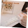 Ciieeo 2pcs Shape Ruler Double Scale Measuring Tool Plastic Drafting