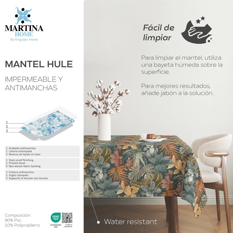 Martina Home Tablecloth Oilcloth Single 200 x 140 cm