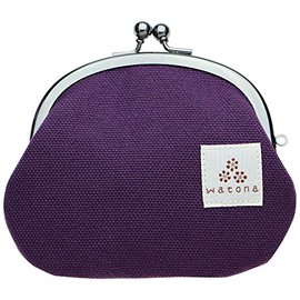 watona Canvas Purse 3.3 Inch Round Coin Purse, mulberry