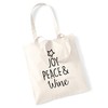 Flox Creative Joy Peace Wine tote bag