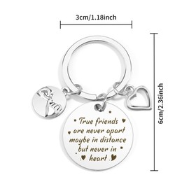 Friends Gifts Keychain Best Friend Men Women Friendship Gifts for Friends Valentine's Day Thanksgiving Birthday Gifts Ideas Unique Gifts for Friends Female Good Gifts for Best Friends