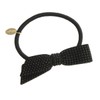 VINGTAINE H-708 Studded Bow Hair Elastics, Hair Accessory, Black