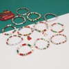 Twinfree 12pcs Christmas Bracelets Women Clay Bead Bracelet Xmas Decorations